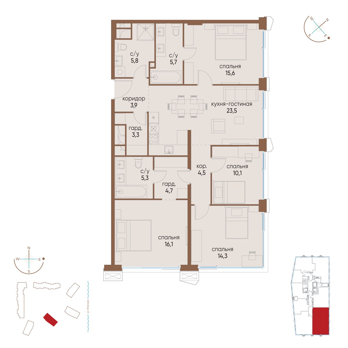 Планировка 112.8 м²