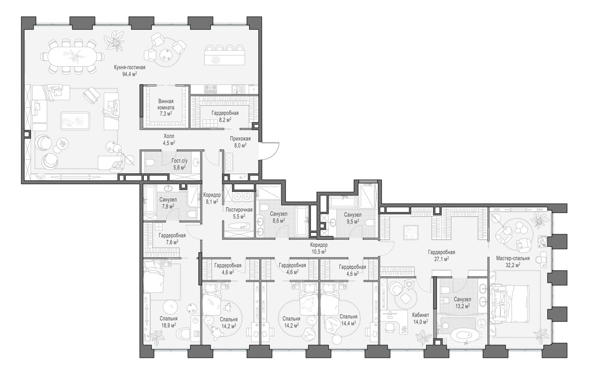 Планировка 346.7 м²