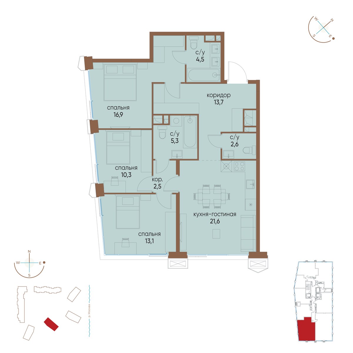 Планировка 90.5 м²