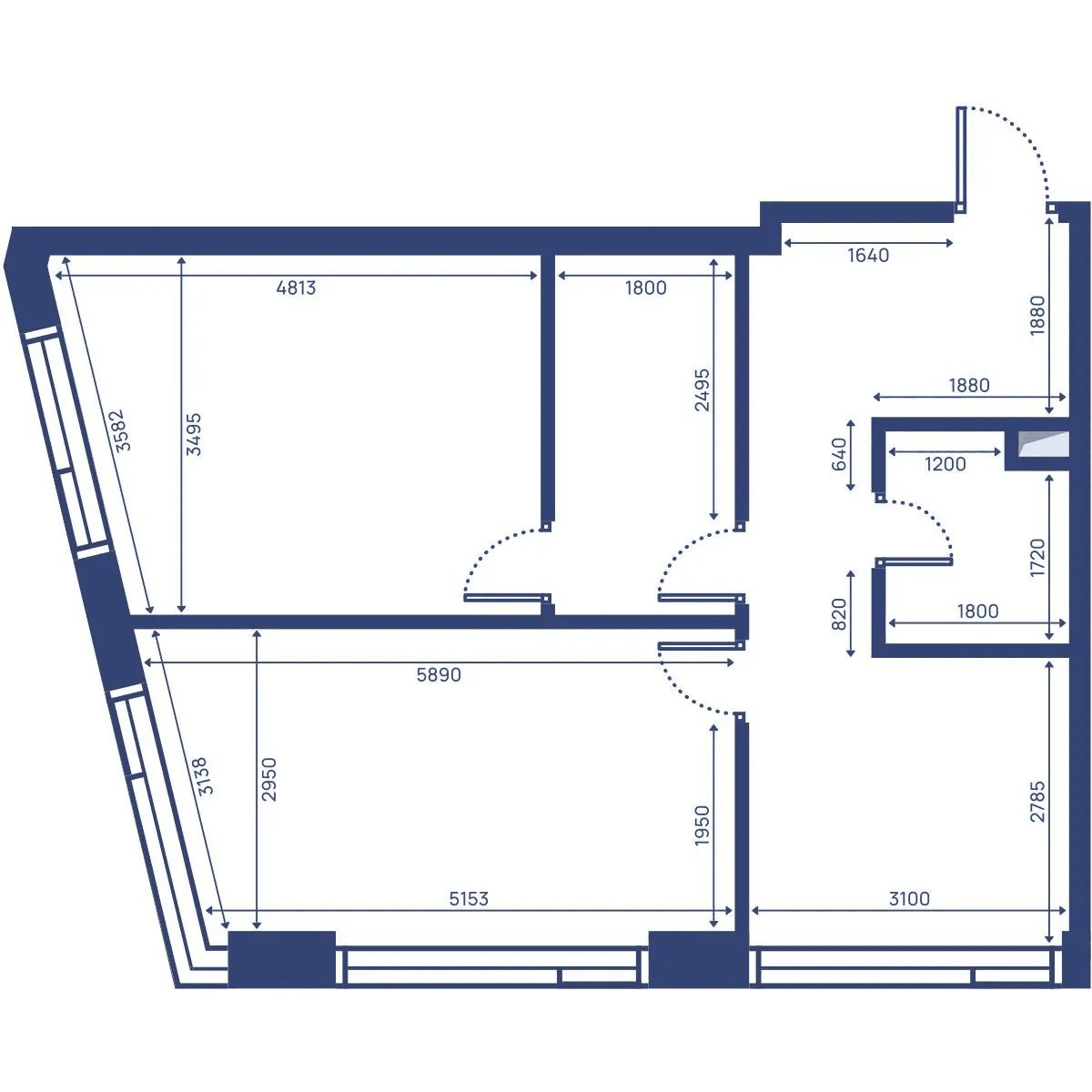 Планировка 59.3 м²