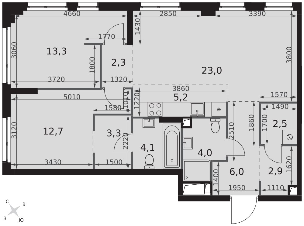 Планировка 79.3 м²