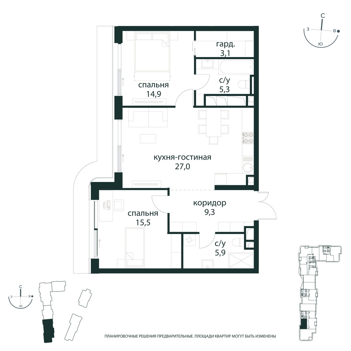 Планировка 81.0 м²