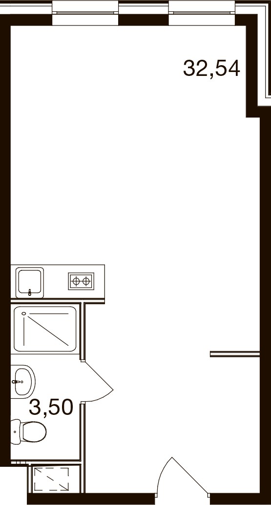 Планировка 36.6 м²