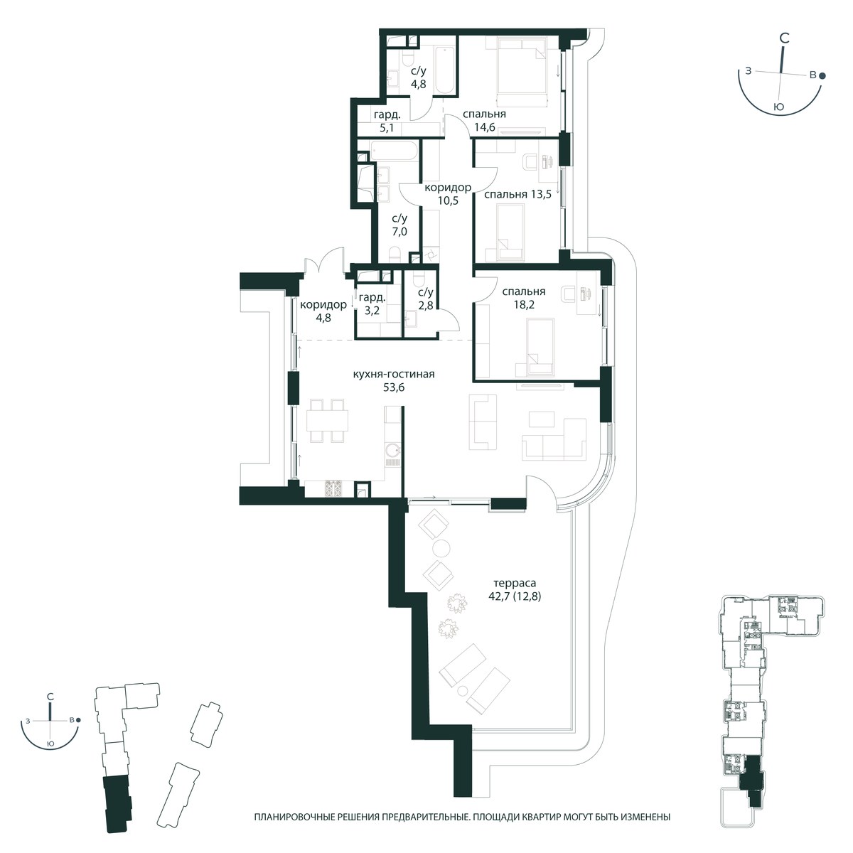 Планировка 150.9 м²