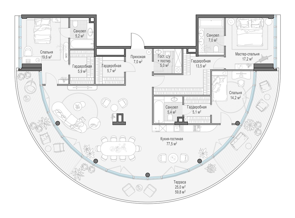 Планировка 194.5 м²