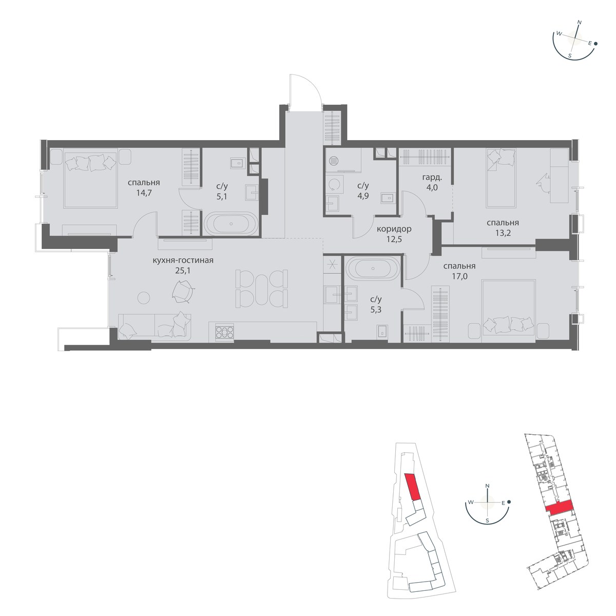 Планировка 101.8 м²
