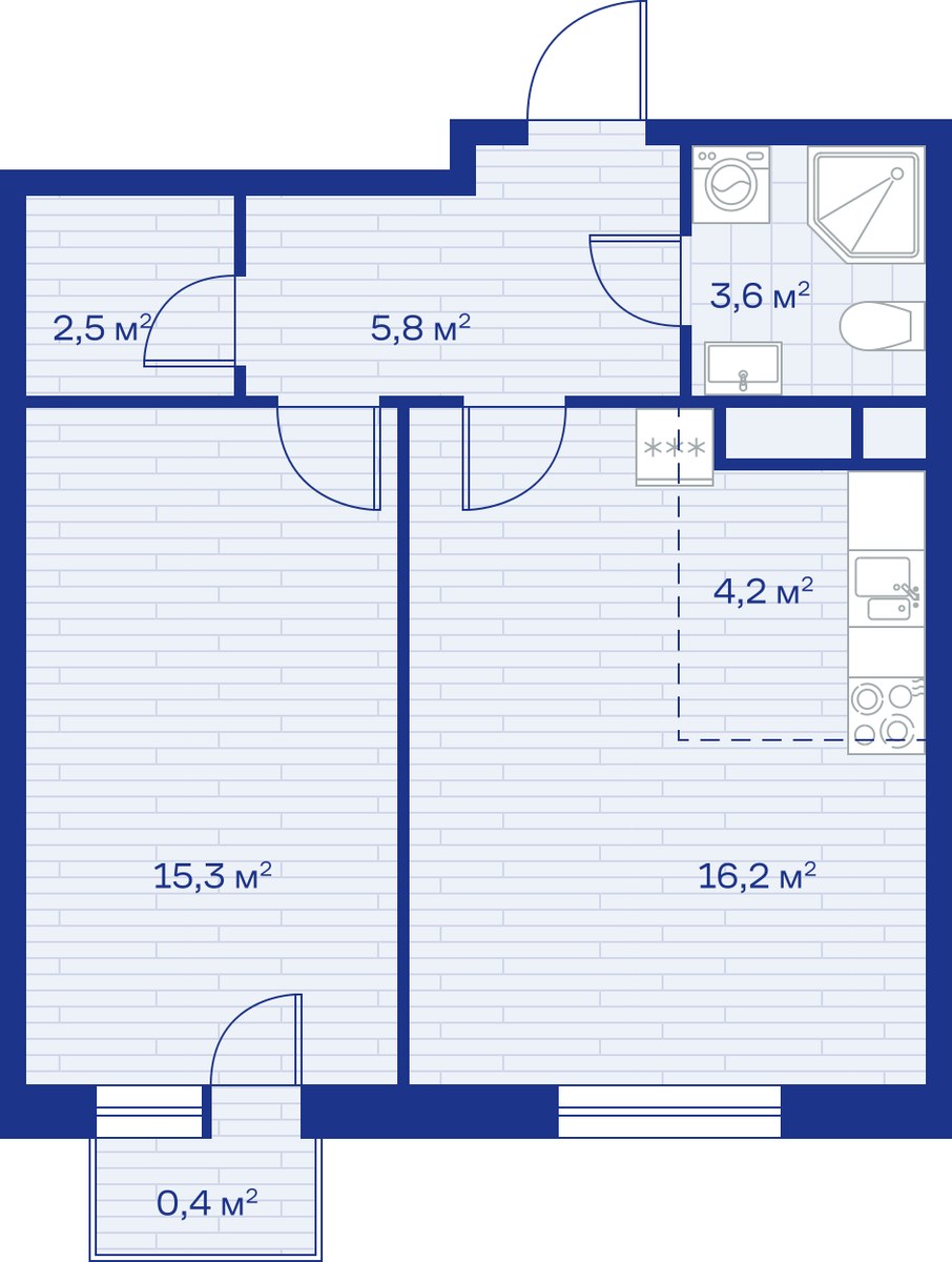Планировка 48.0 м²