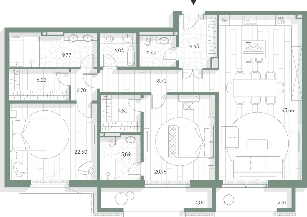 Планировка 148.25 м²