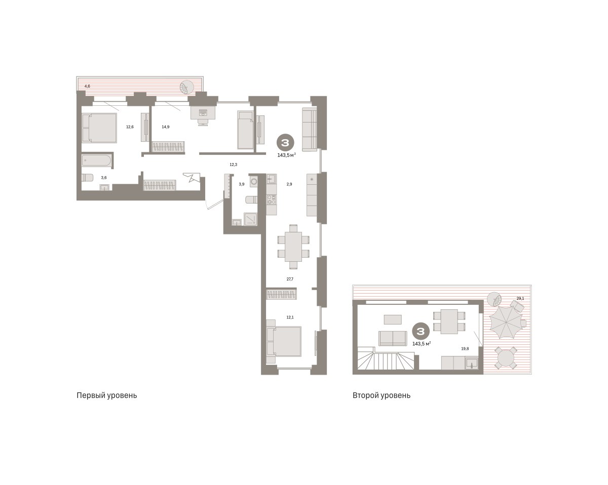 Планировка 143.5 м²