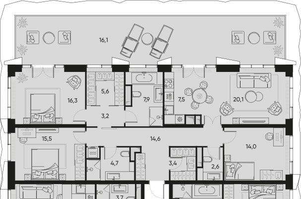 Планировка 116.0 м²