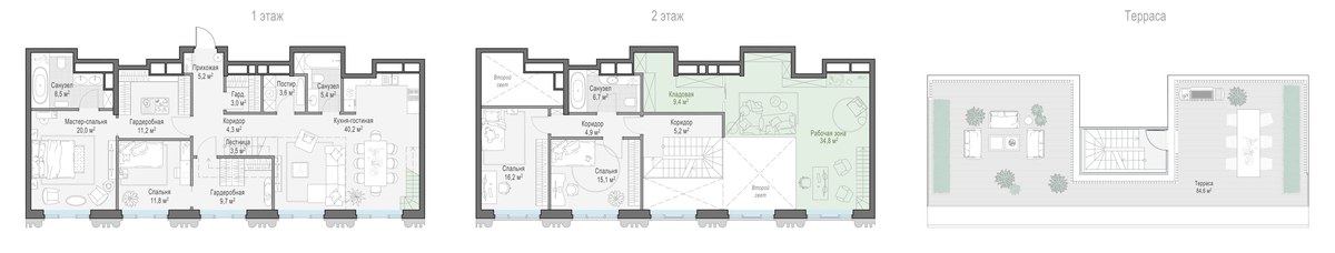 Планировка 126.9 м²