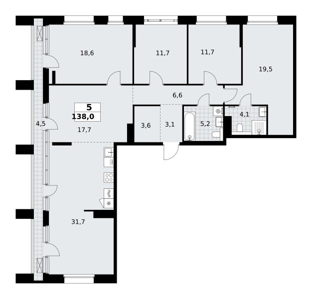 Планировка 138.0 м²