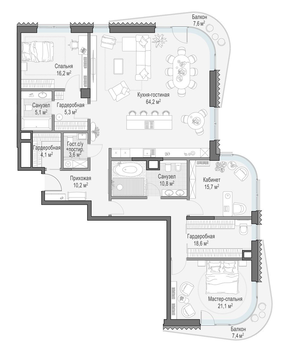 Планировка 177.8 м²