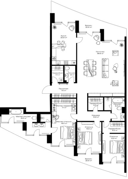 Планировка 201.6 м²