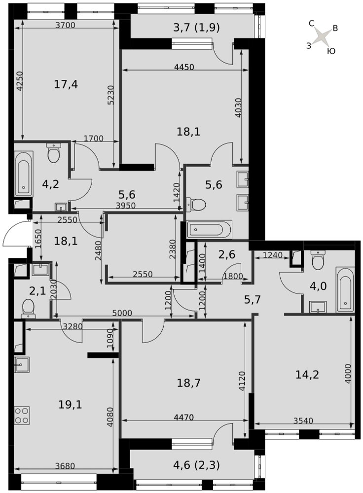 Планировка 139.2 м²