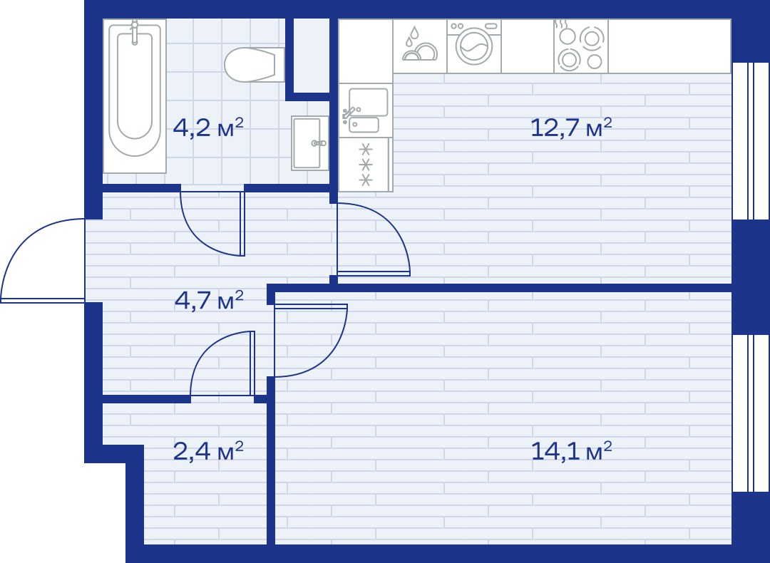 Планировка 38.0 м²