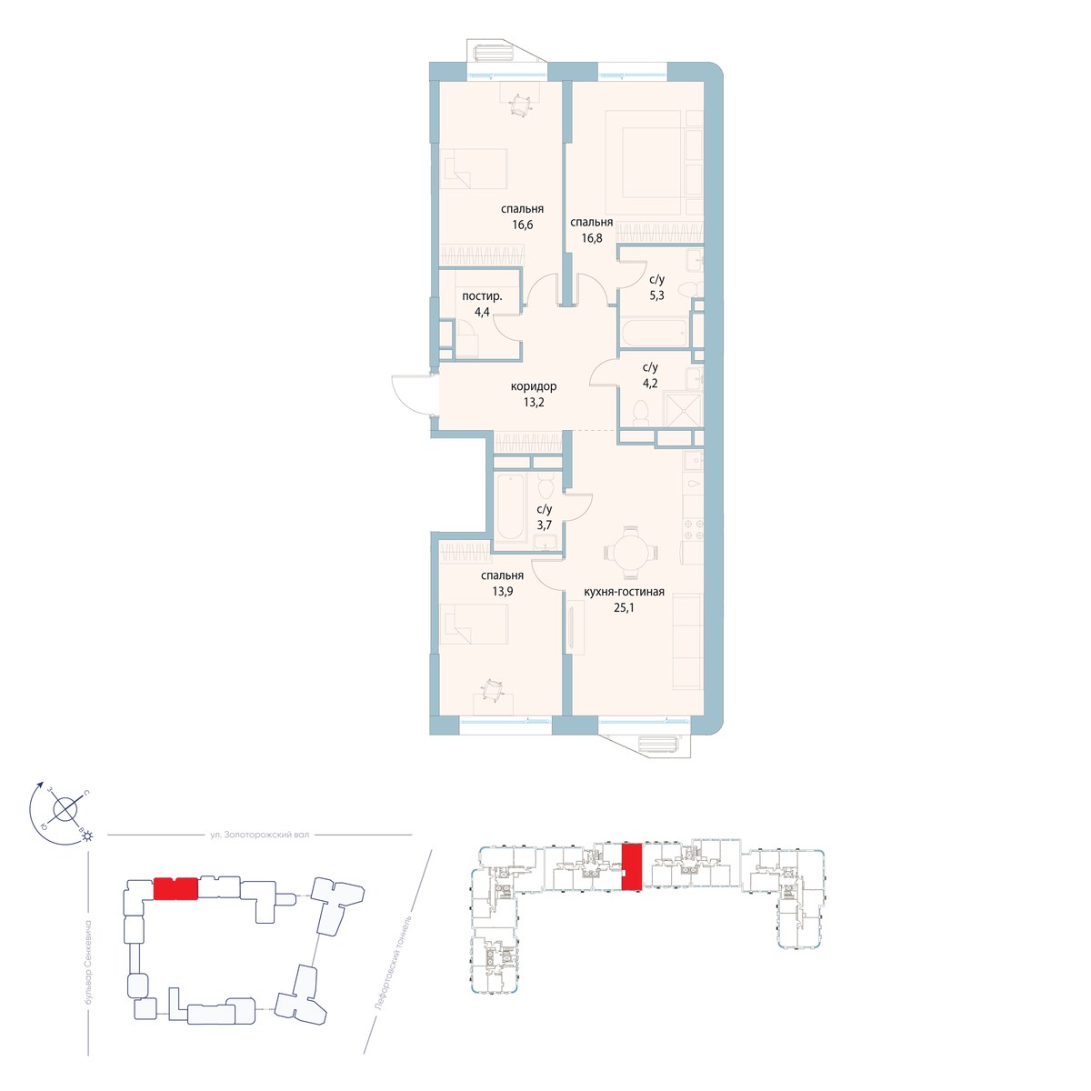 Планировка 103.2 м²