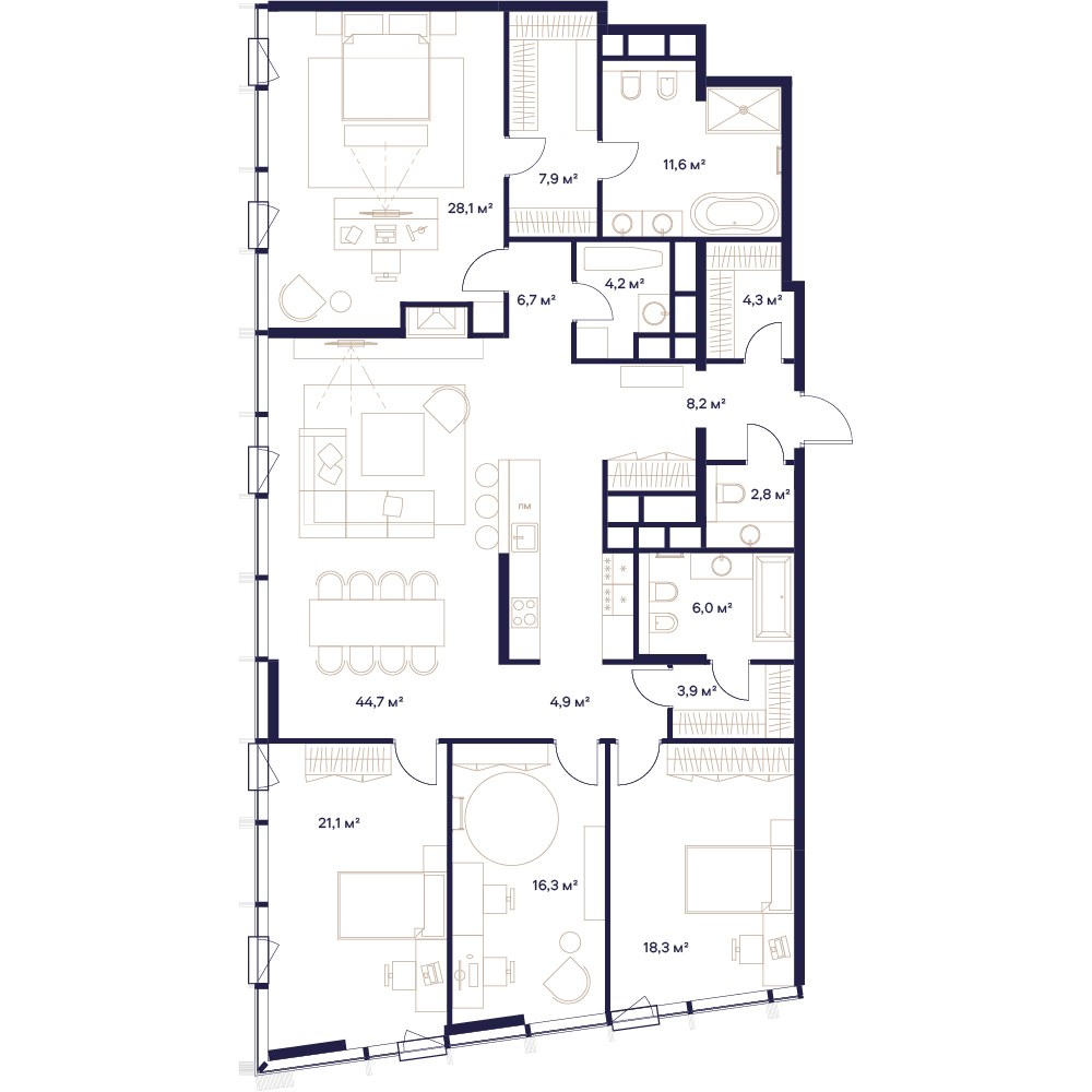 Планировка 184.8 м²