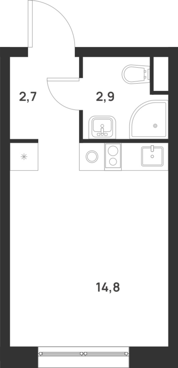 Планировка 20.4 м²