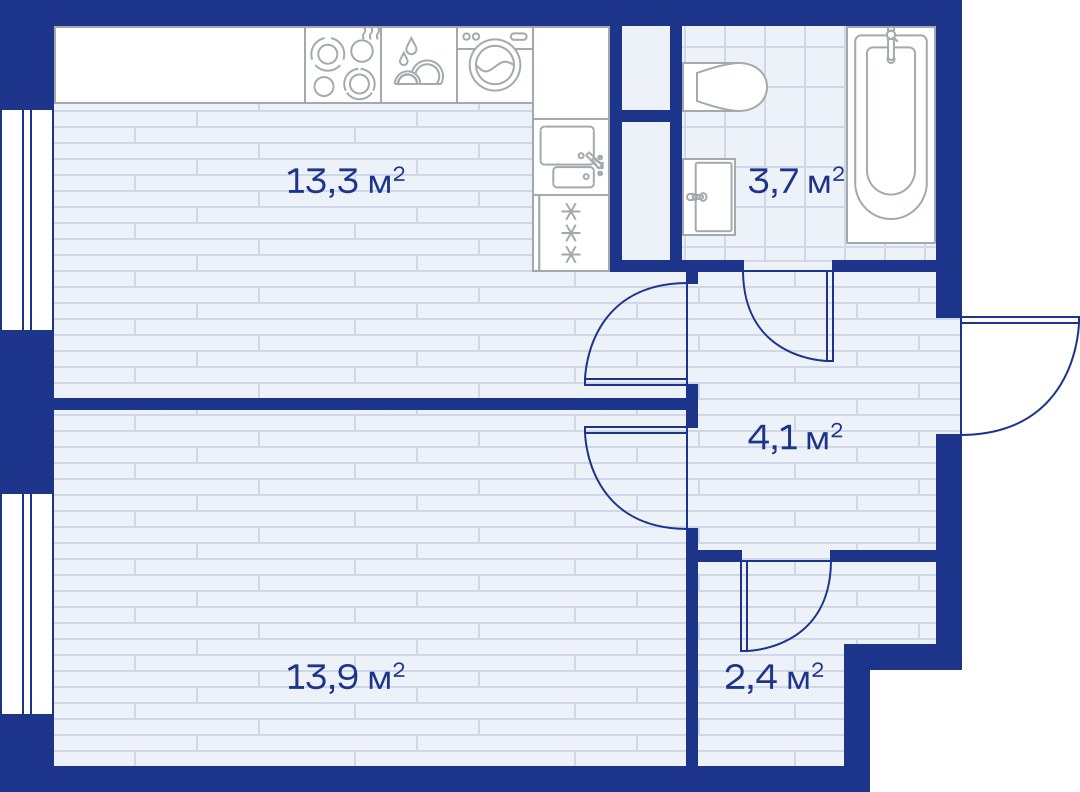 Планировка 37.0 м²