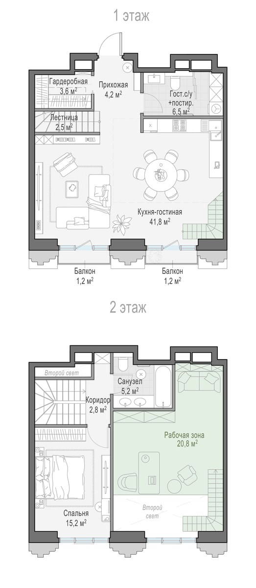 Планировка 82.2 м²