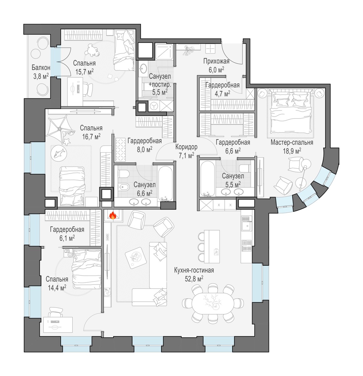 Планировка 177.6 м²
