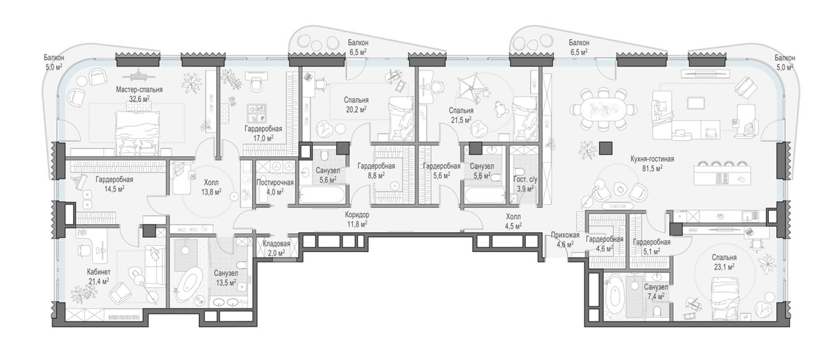 Планировка 336.6 м²