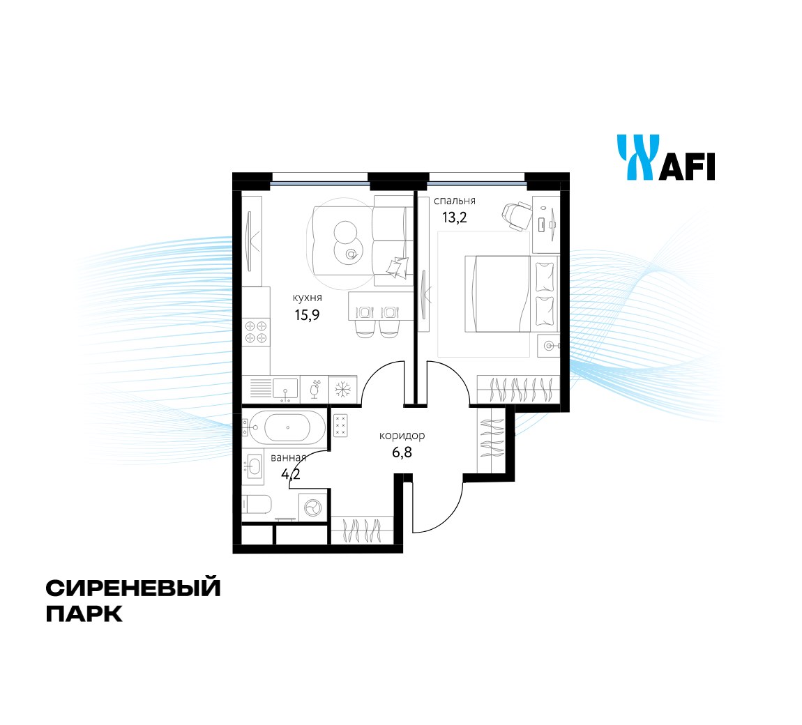 Планировка 40.2 м²