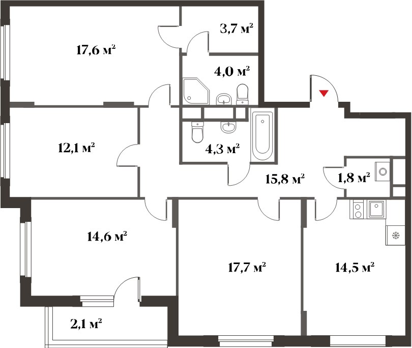 Планировка 106.0 м²