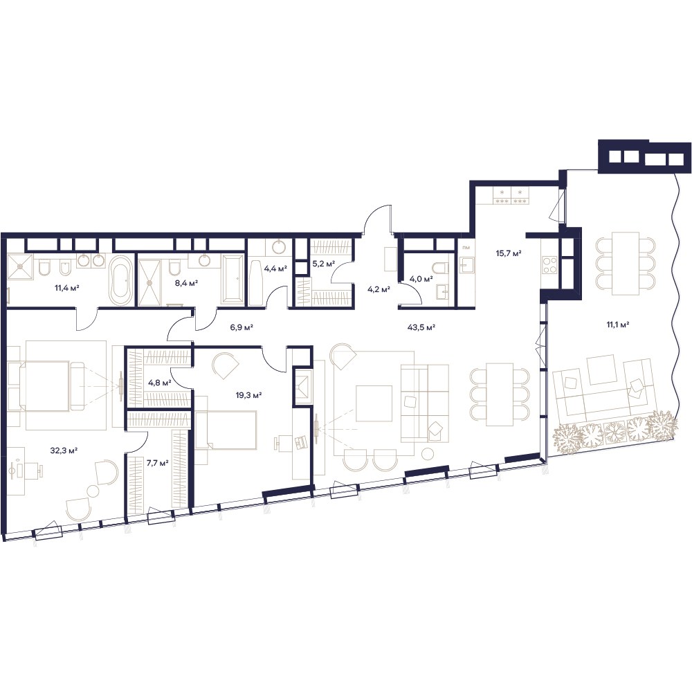 Планировка 162.7 м²