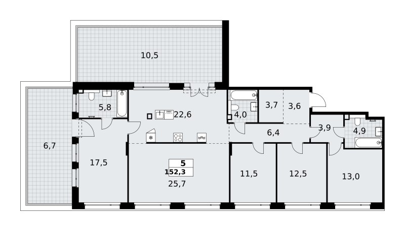 Планировка 152.3 м²