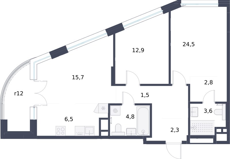 Планировка 78.7 м²