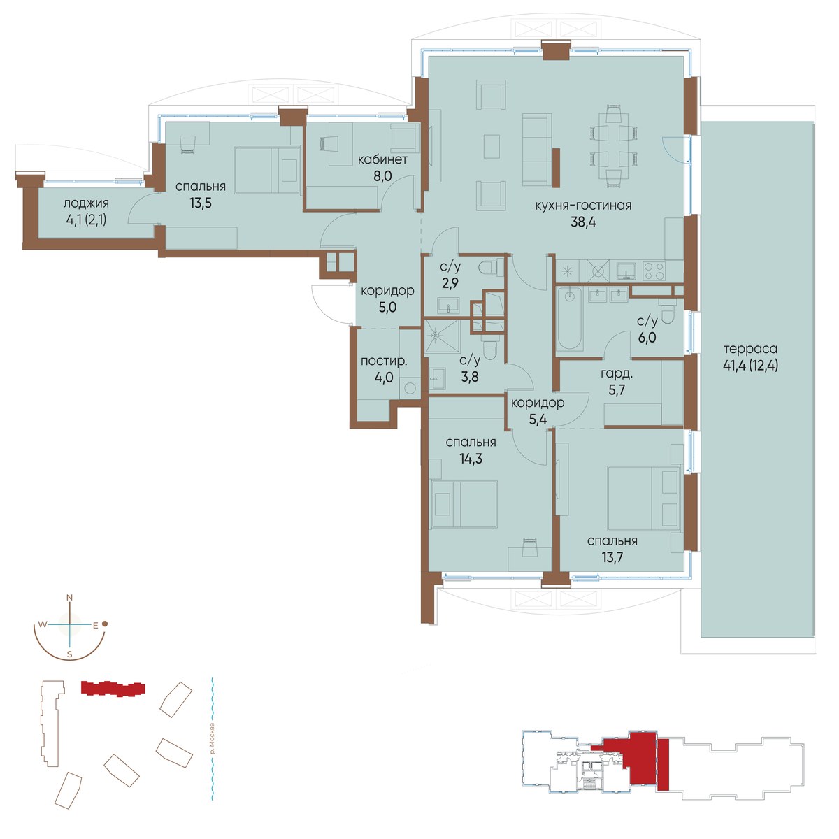 Планировка 135.2 м²