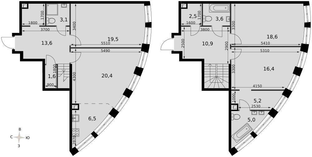Планировка 126.9 м²