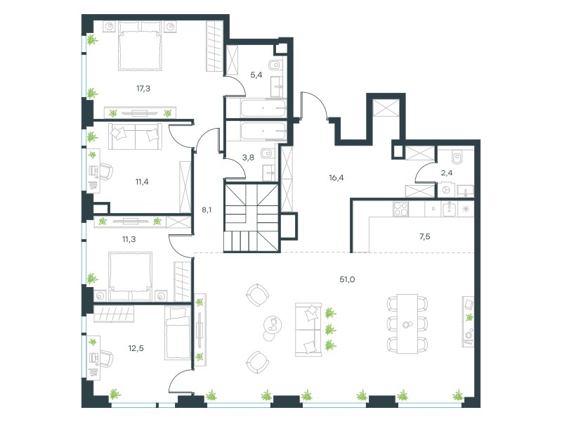 Планировка 248.4 м²