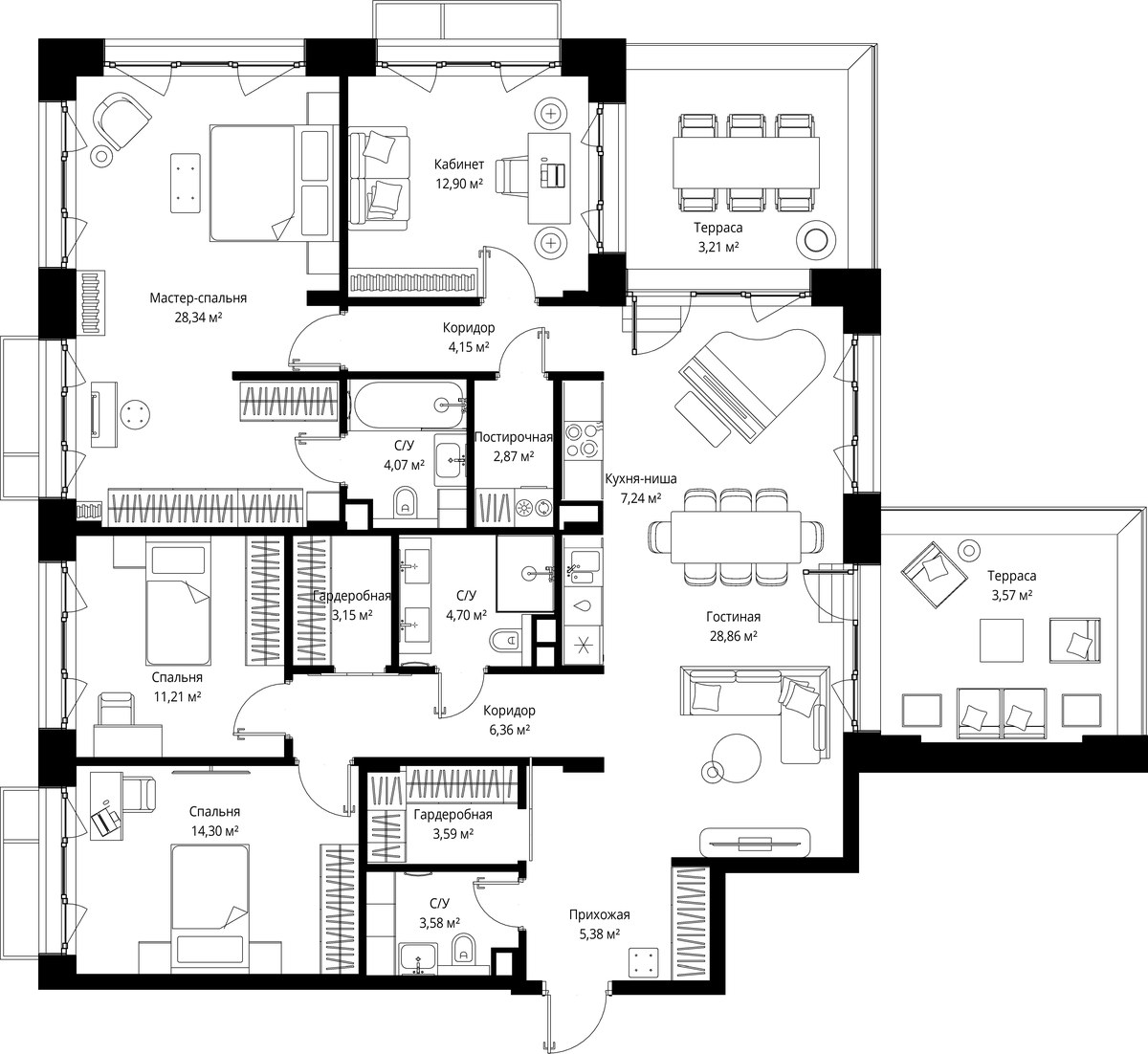 Планировка 147.48 м²
