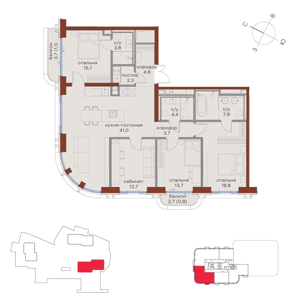 Планировка 131.0 м²