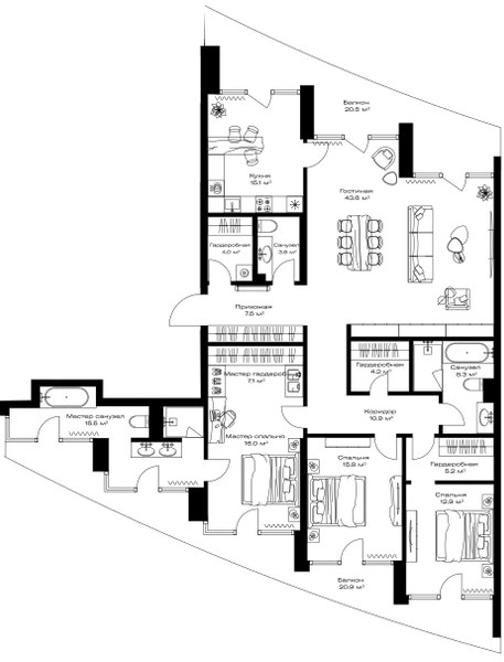 Планировка 182.3 м²