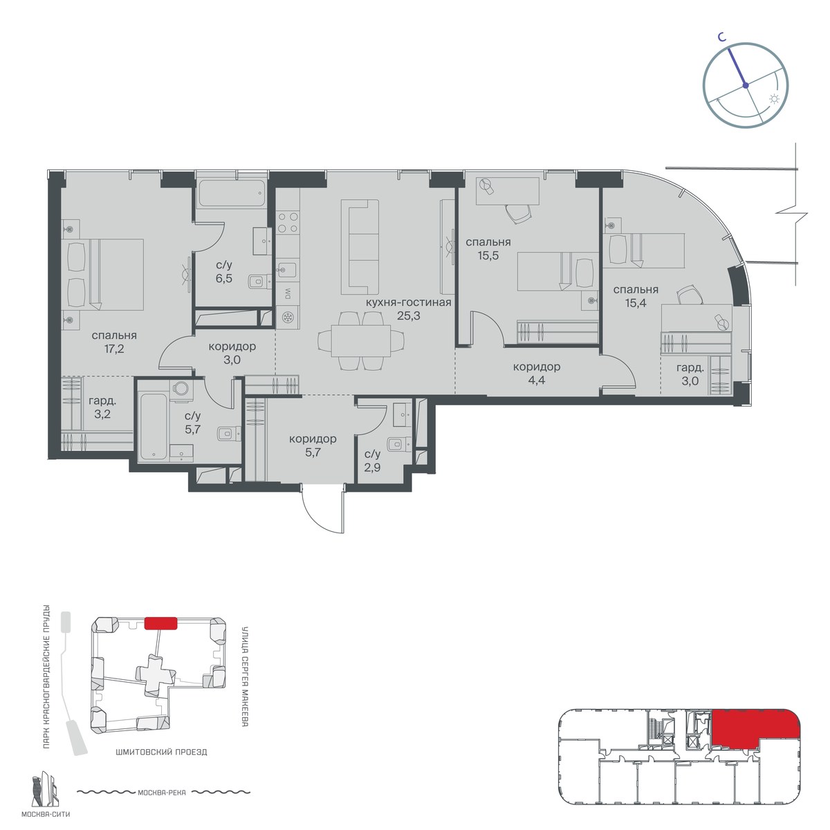 Планировка 107.8 м²