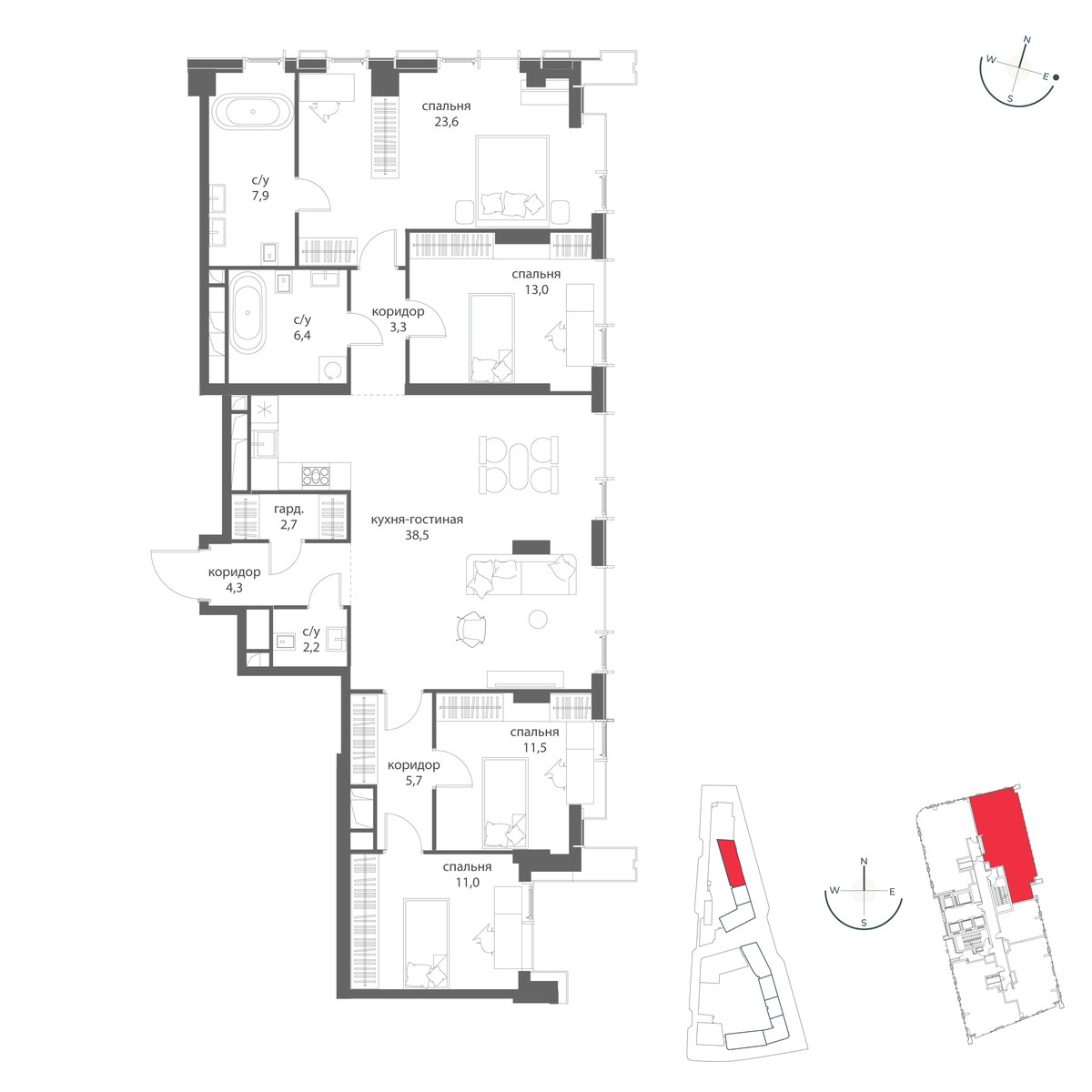 Планировка 130.1 м²