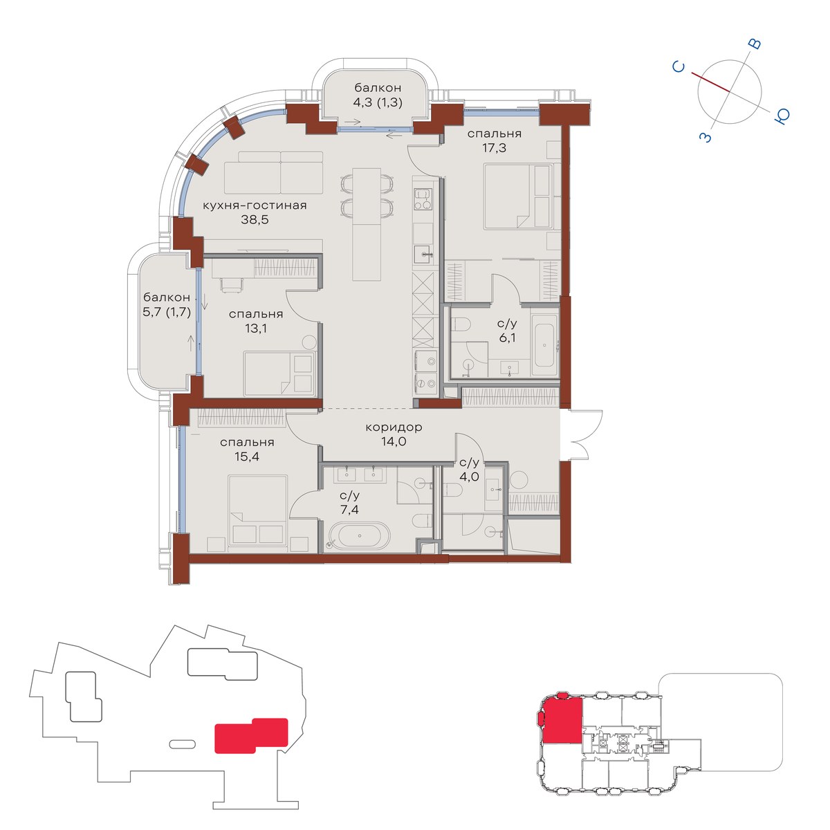 Планировка 118.8 м²
