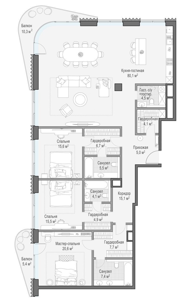 Планировка 201.5 м²