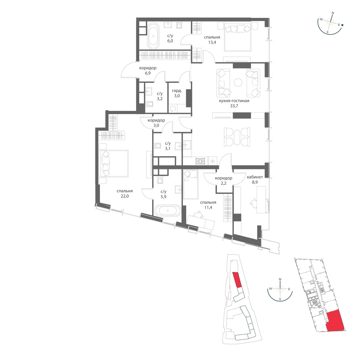 Планировка 122.7 м²