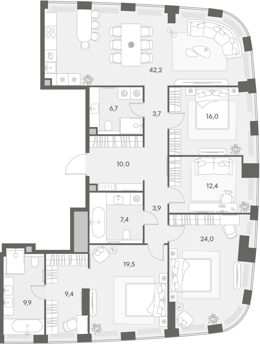 Планировка 165.1 м²