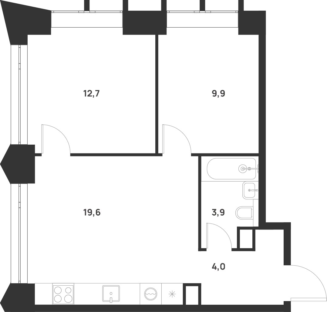 Планировка 50.1 м²
