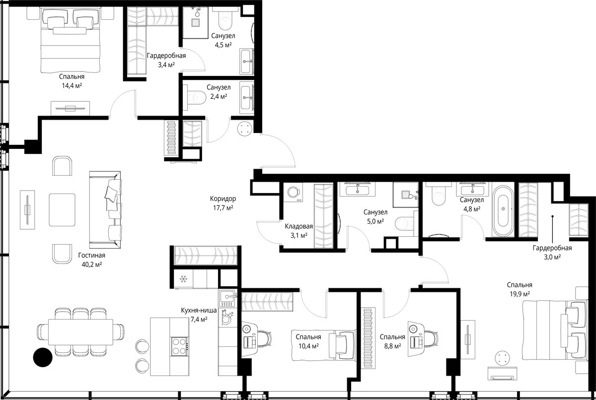 Планировка 145.0 м²