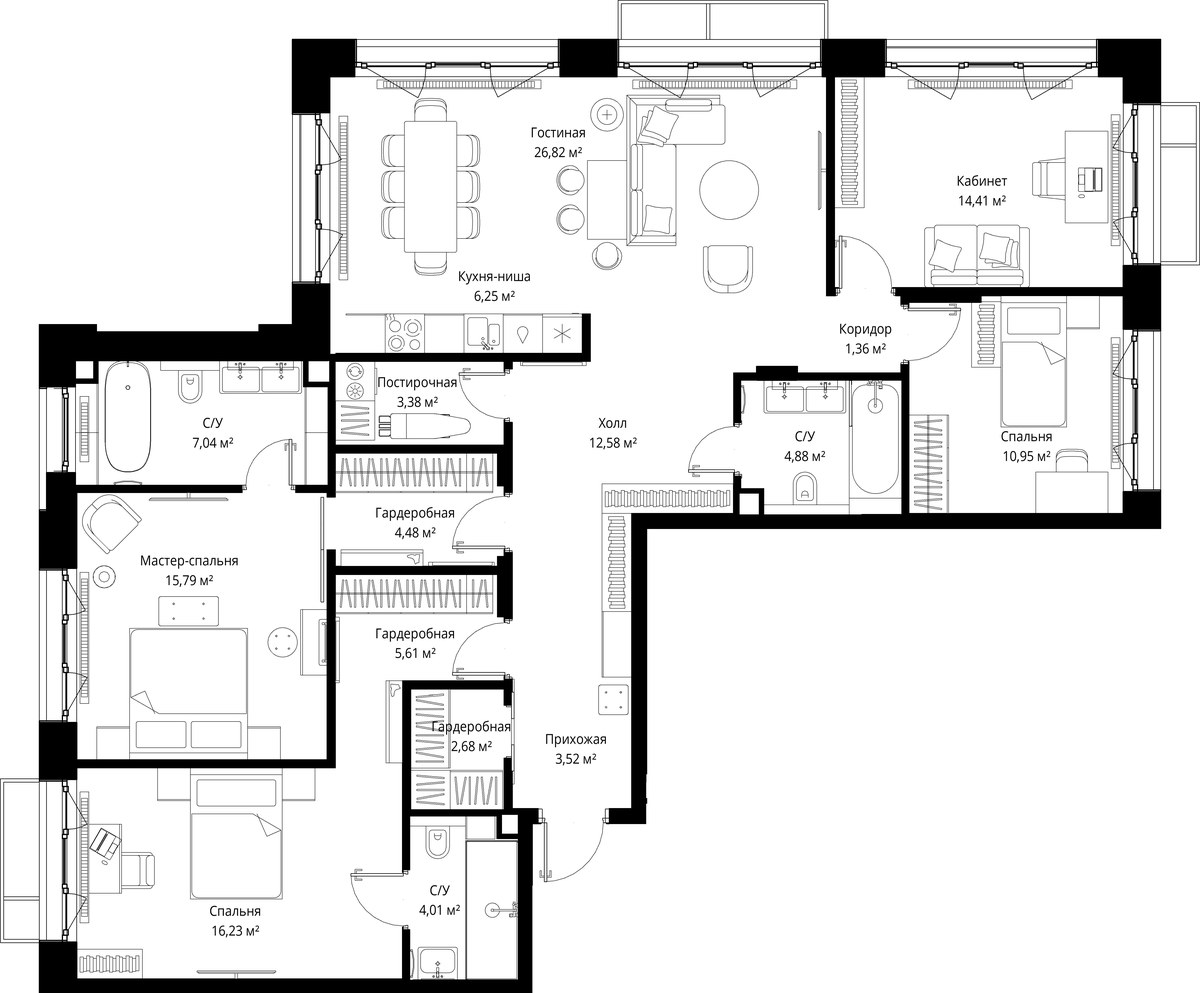 Планировка 139.99 м²