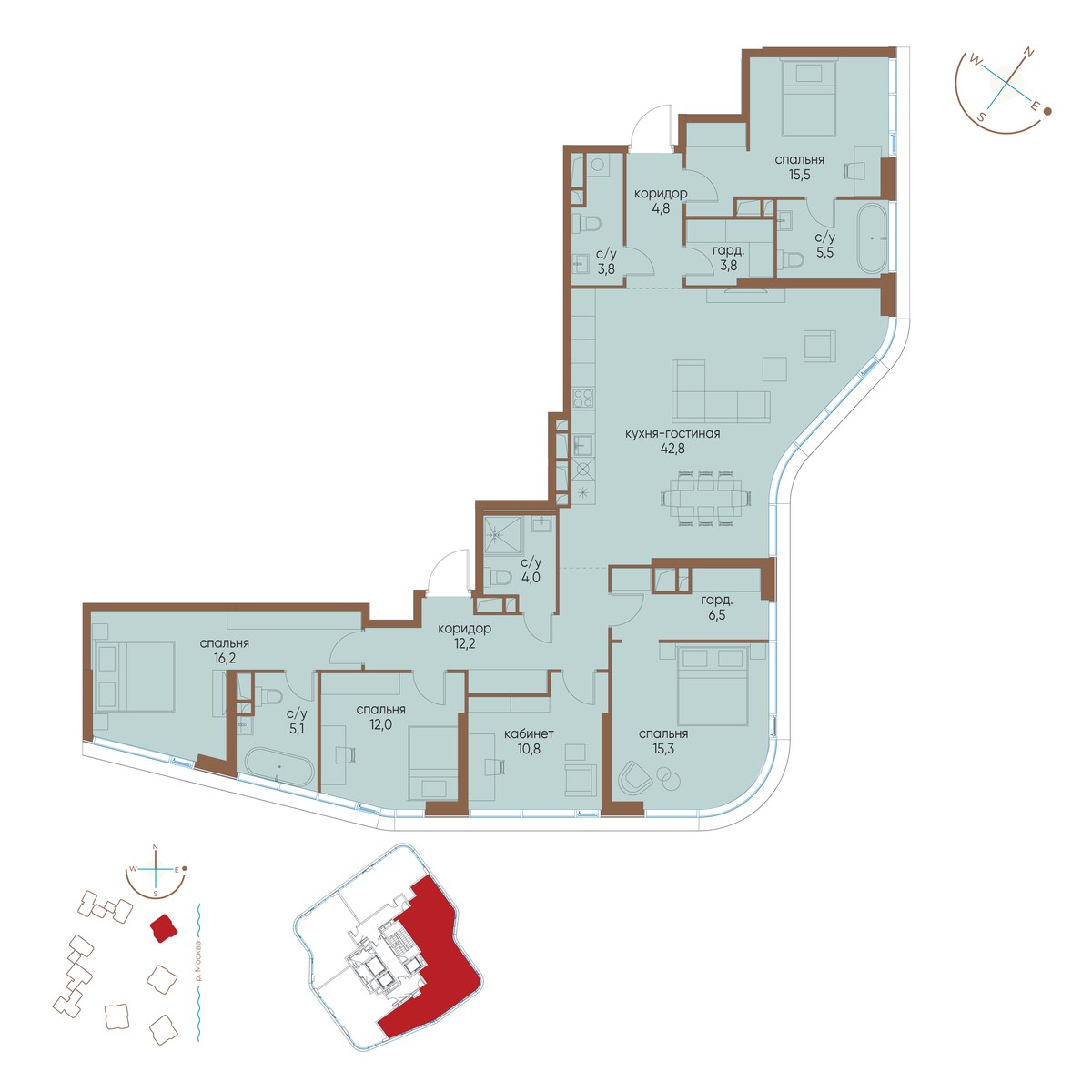 Планировка 158.3 м²