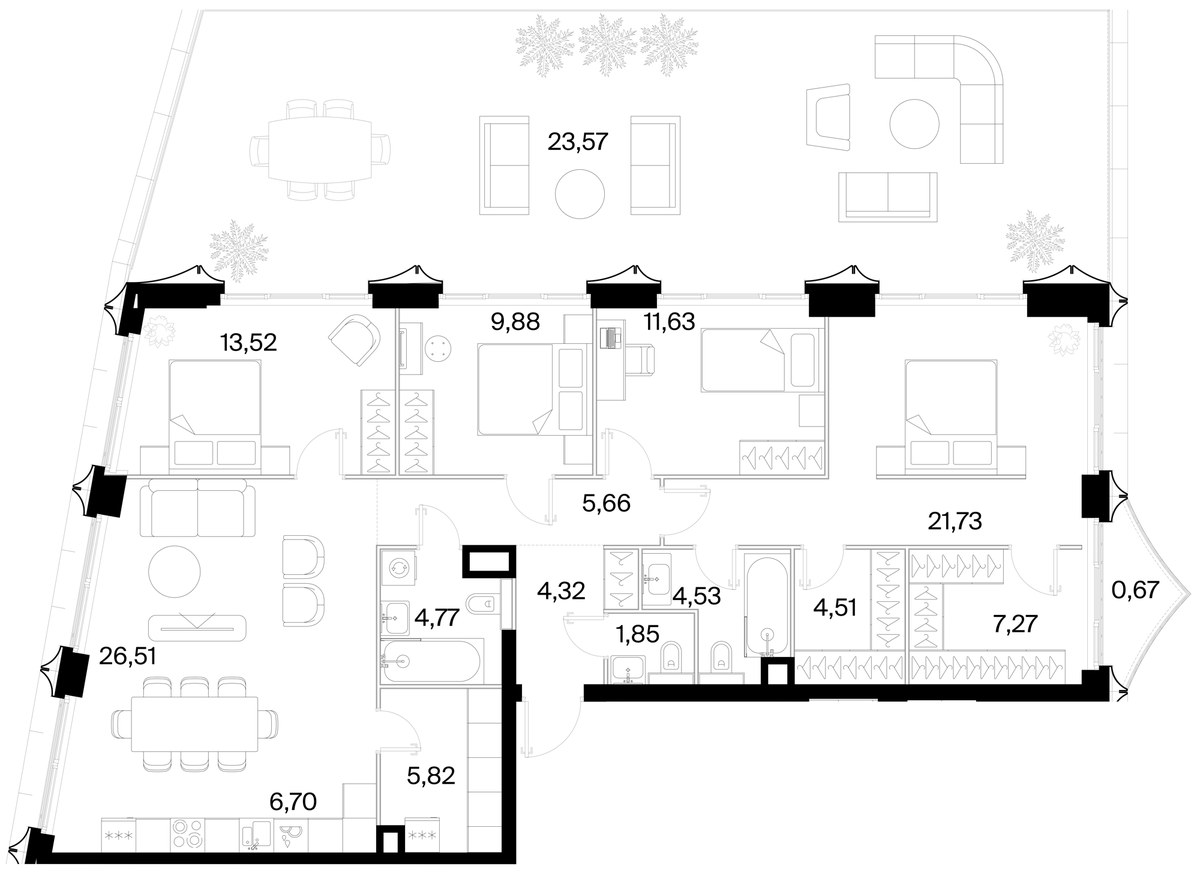 Планировка 152.94 м²