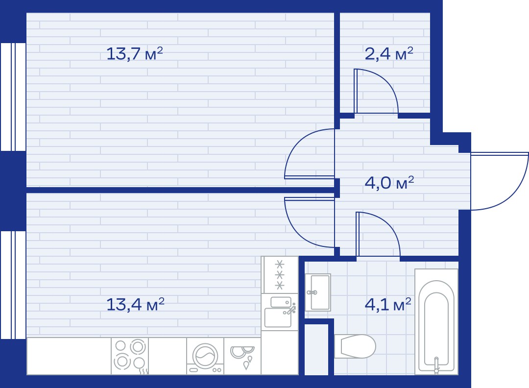 Планировка 38.0 м²